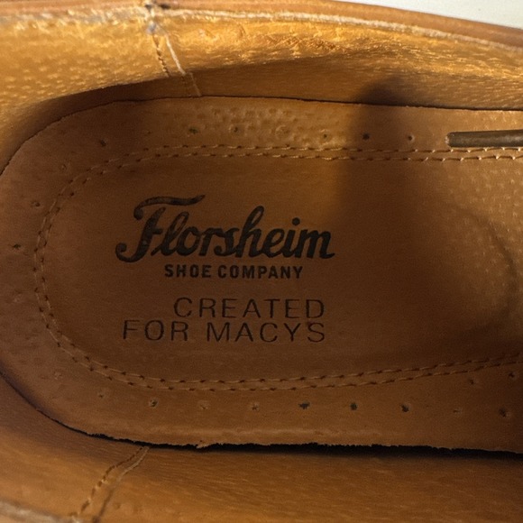 Florsheim Mens Calipa Cap Toe Oxford Shoes Brown Scotch 11D Excellent - Picture 11 of 12